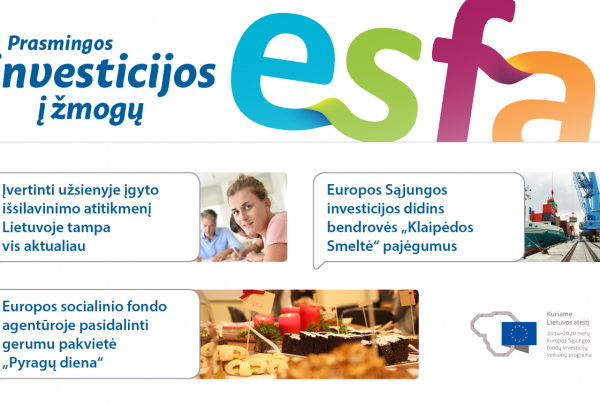Kviečiame skaityti ESFA naujienlaiškį Nr. 13