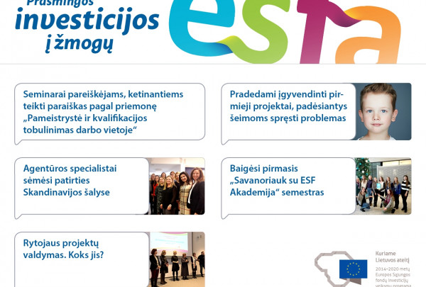 Kviečiame skaityti ESFA naujienlaiškį Nr. 16