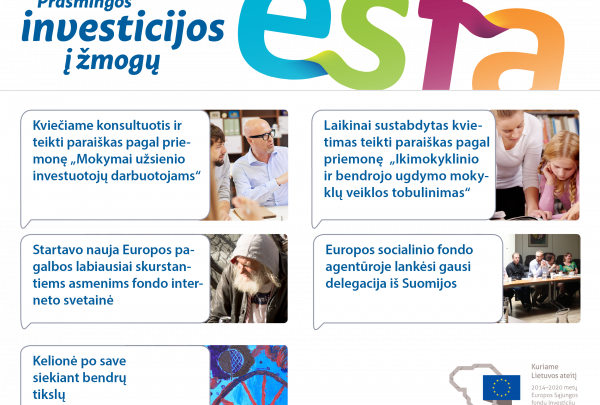 Kviečiame skaityti ESFA naujienlaiškį Nr. 27!