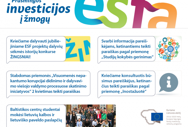 Europos socialinio fondo agentūros naujienos