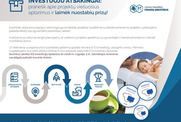 Kviečiame registruoti viešuosius aptarimus ir laimėti prizus