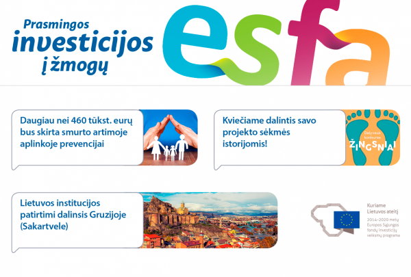 Kviečiame skaityti Europos socialinio fondo agentūros naujienlaiškį!