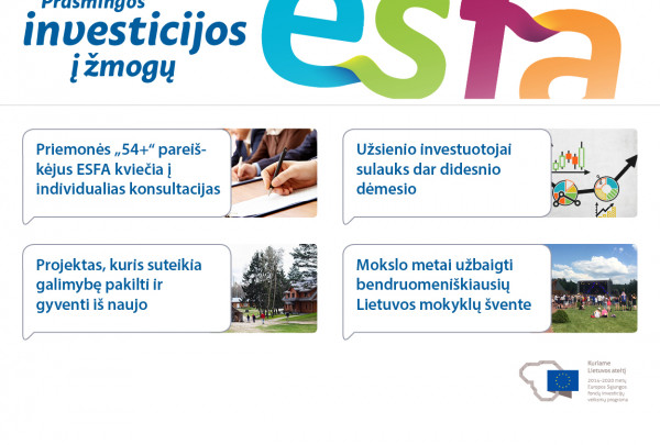 Kviečiame skaityti ESFA naujienlaiškį Nr. 3