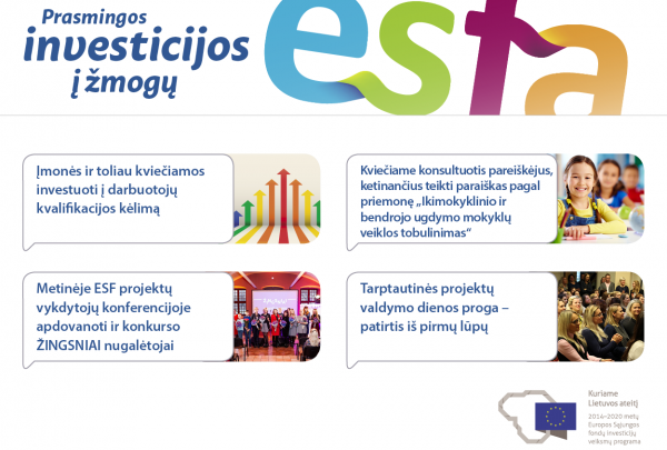 Europos socialinio fondo agentūros naujienos