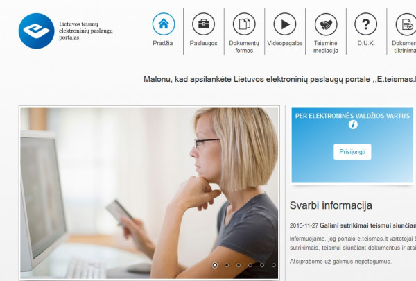Vis daugiau nukentėjusiųjų teisybės pradeda ieškoti elektroniniu būdu