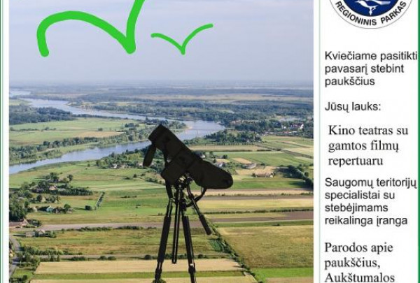 Parskrenda paukščiai – pasitikime juos potvynio zonoje! 